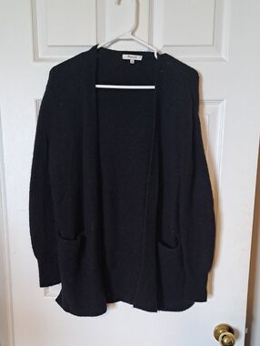 Madewell Black Open-Front Cozy Cardigan